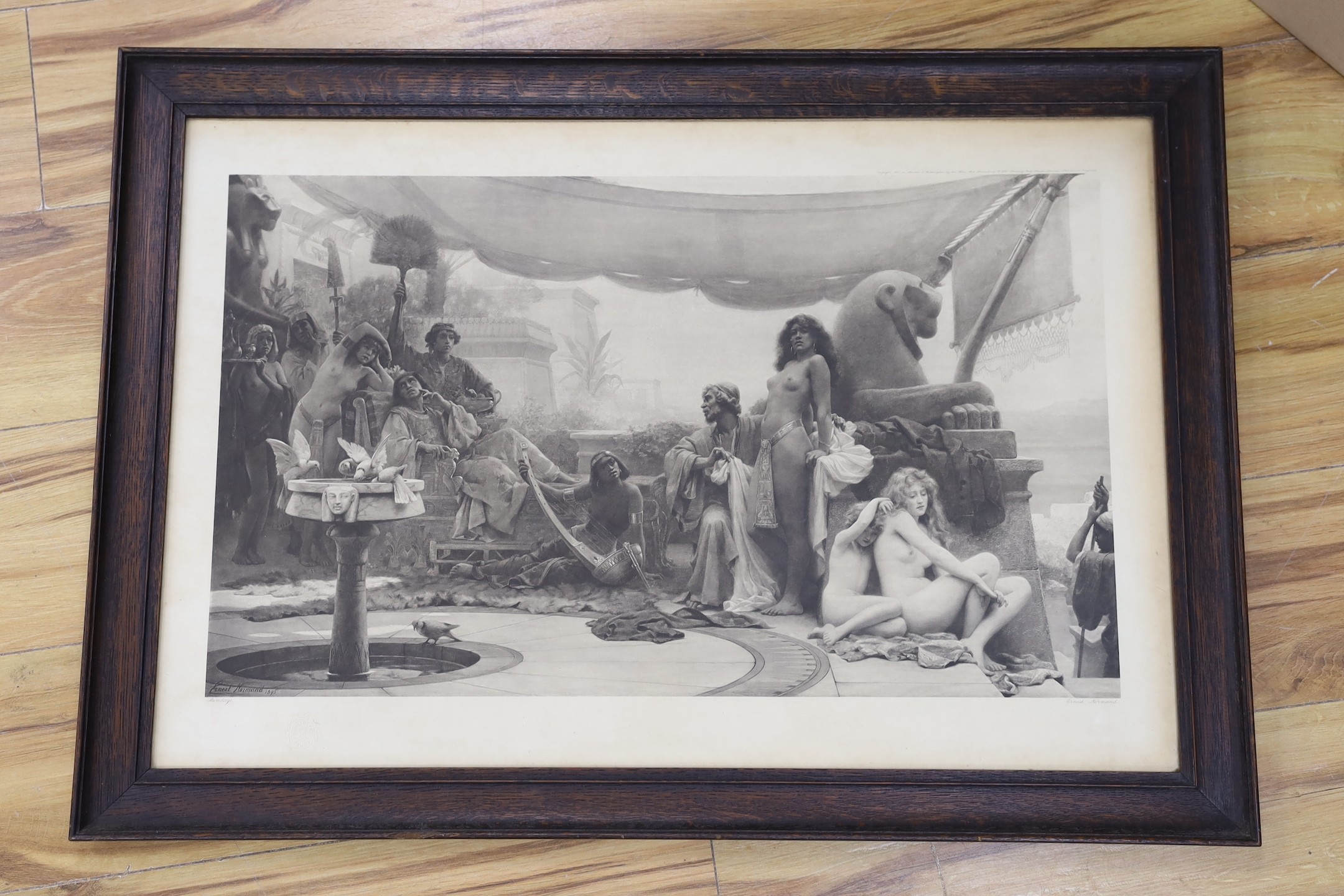 Ernest Normand (1857-1923), engraving, 'Bondage', Burlington Proof blindstamped, 47 x 69cm